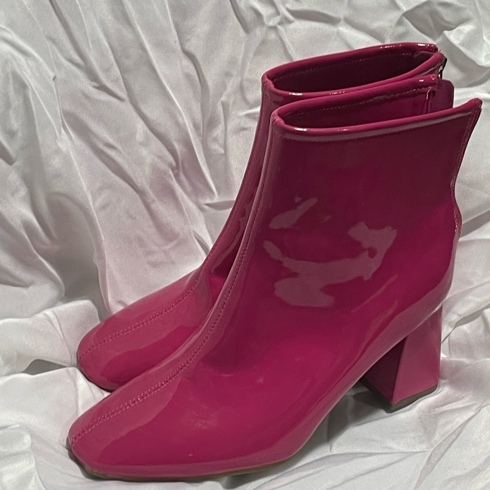 Shein Hot Pink heeled boots Size 9 - Picture 5 of 9